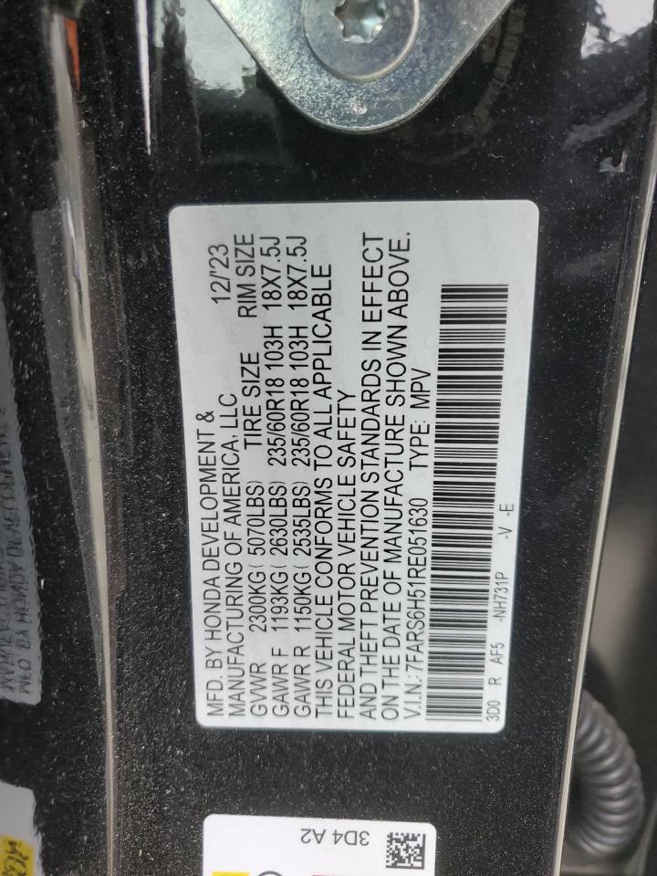 2024 HONDA CR-V SPORT VIN:7FARS6H51RE051630