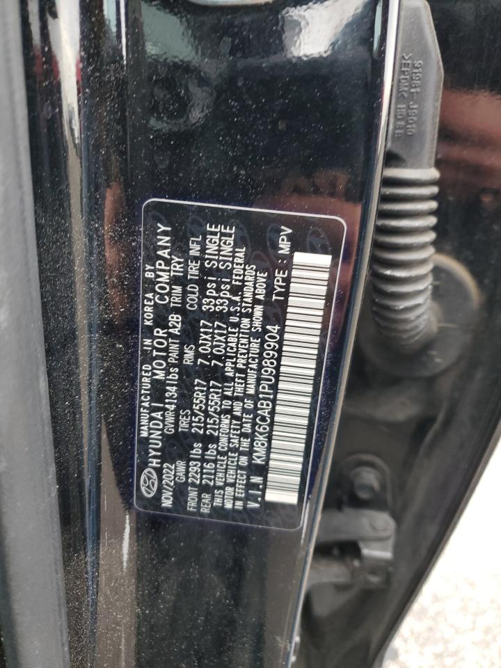 2023 HYUNDAI KONA SEL VIN:KM8K6CAB1PU989904