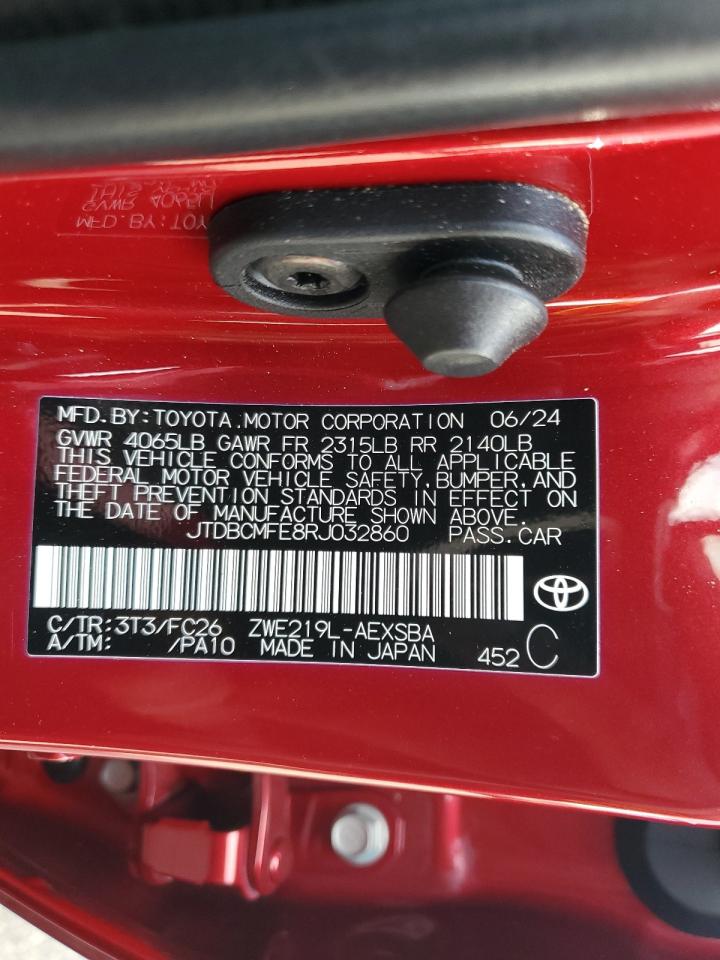 2024 TOYOTA COROLLA LE VIN:JTDBCMFE8RJ032860