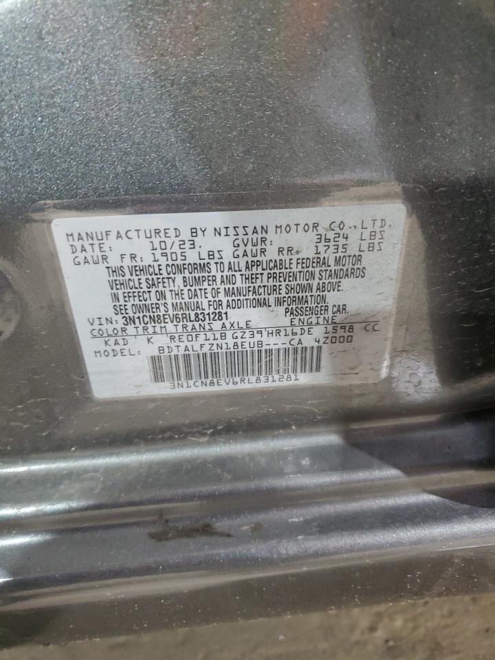 2024 NISSAN VERSA SV VIN:3N1CN8EV6RL831281