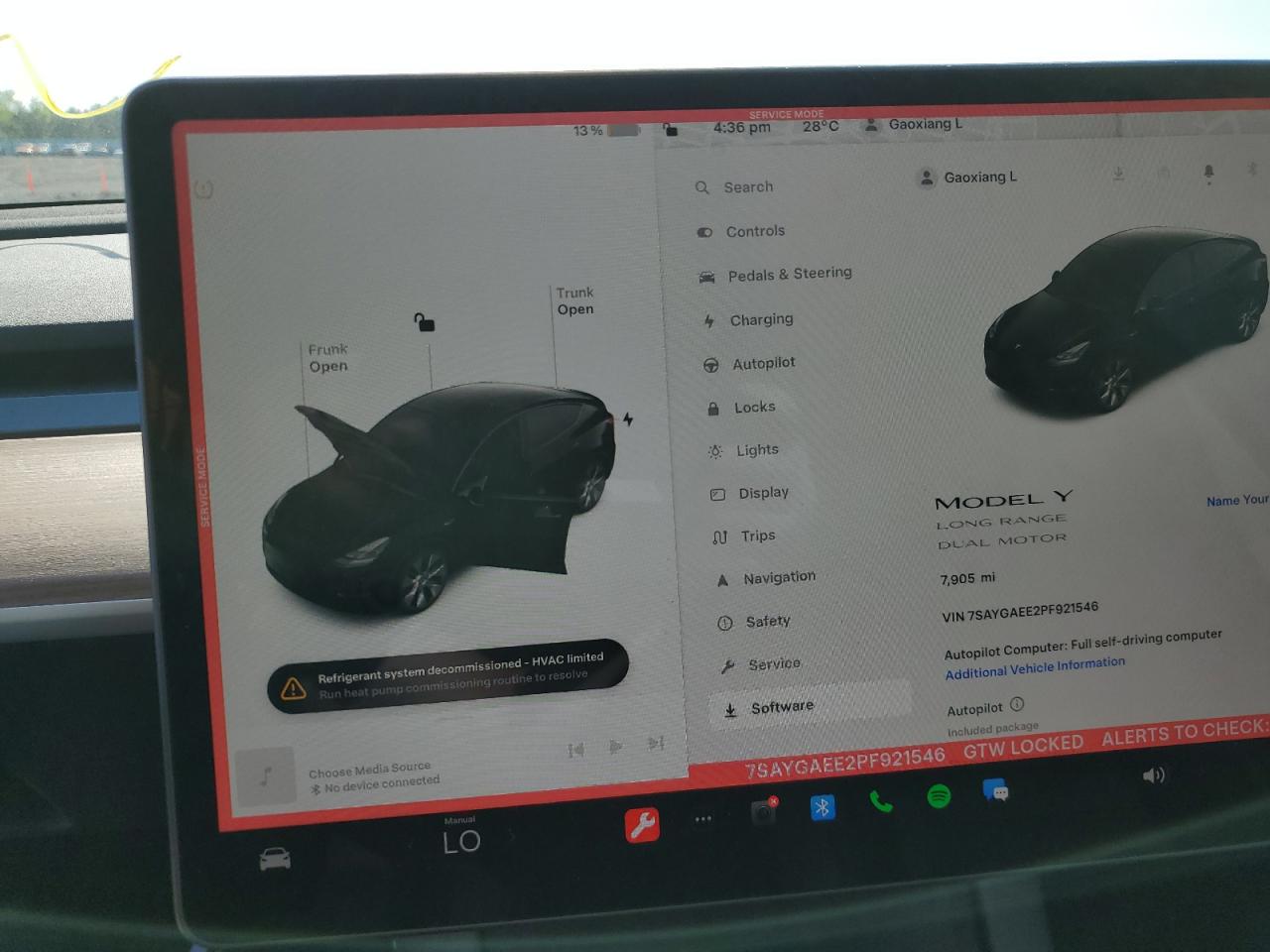 2023 TESLA MODEL Y  VIN:7SAYGAEE2PF921546