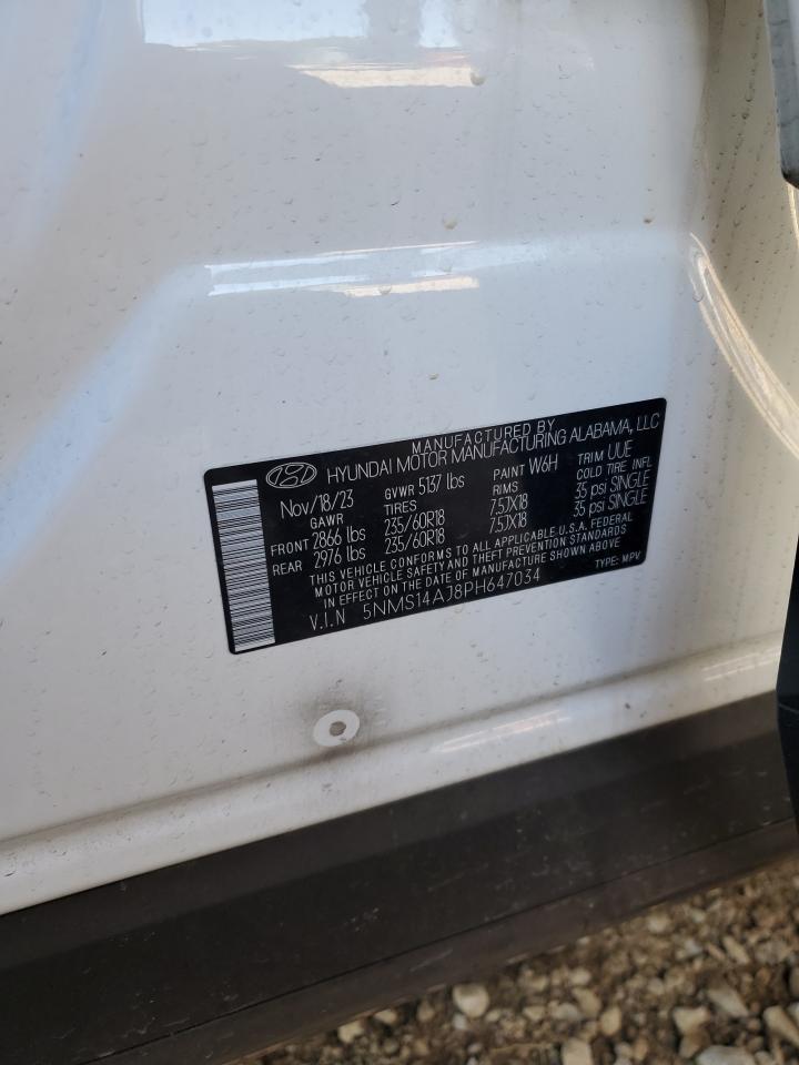 2023 HYUNDAI SANTA FE SE VIN:5NMS14AJ8PH647034