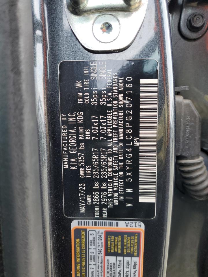 2023 KIA SORENTO LX VIN:5XYRG4LC8PG207160