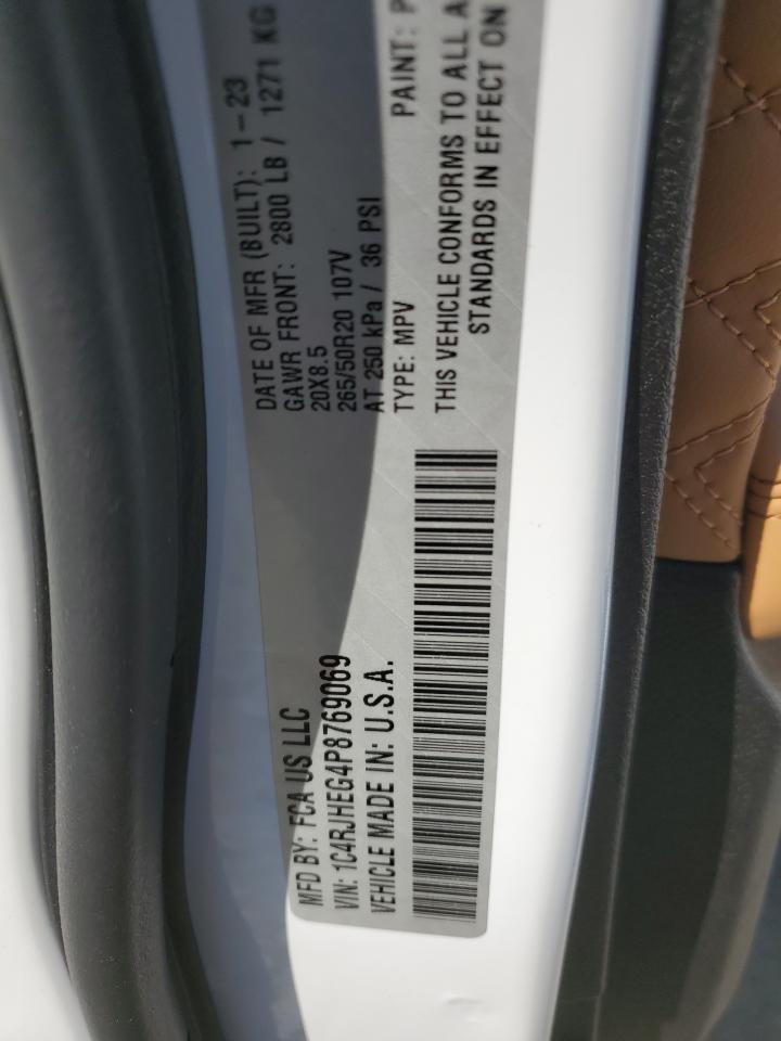 2023 JEEP GRAND CHEROKEE SUMMIT VIN:1C4RJHEG4P8769069