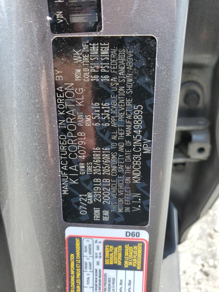 2022 KIA NIRO LX VIN:KNDCB3LC1N5498895