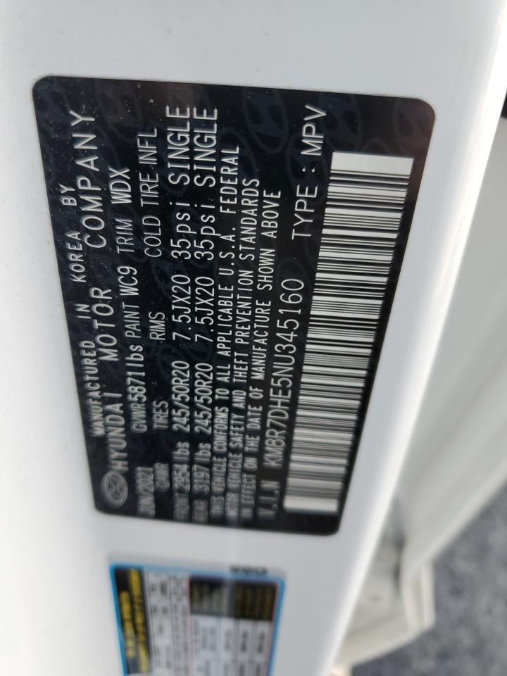 2022 HYUNDAI PALISADE CALLIGRAPHY VIN:KM8R7DHE5NU345160