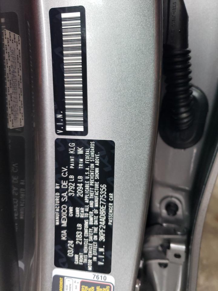 2024 KIA FORTE LX VIN:3KPF24AD8RE775356