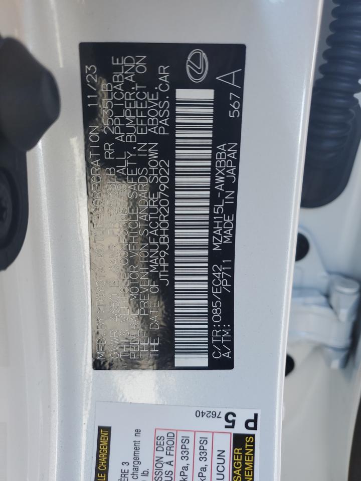 2024 LEXUS UX 250H PREMIUM VIN:JTHP9JBH0R2079022