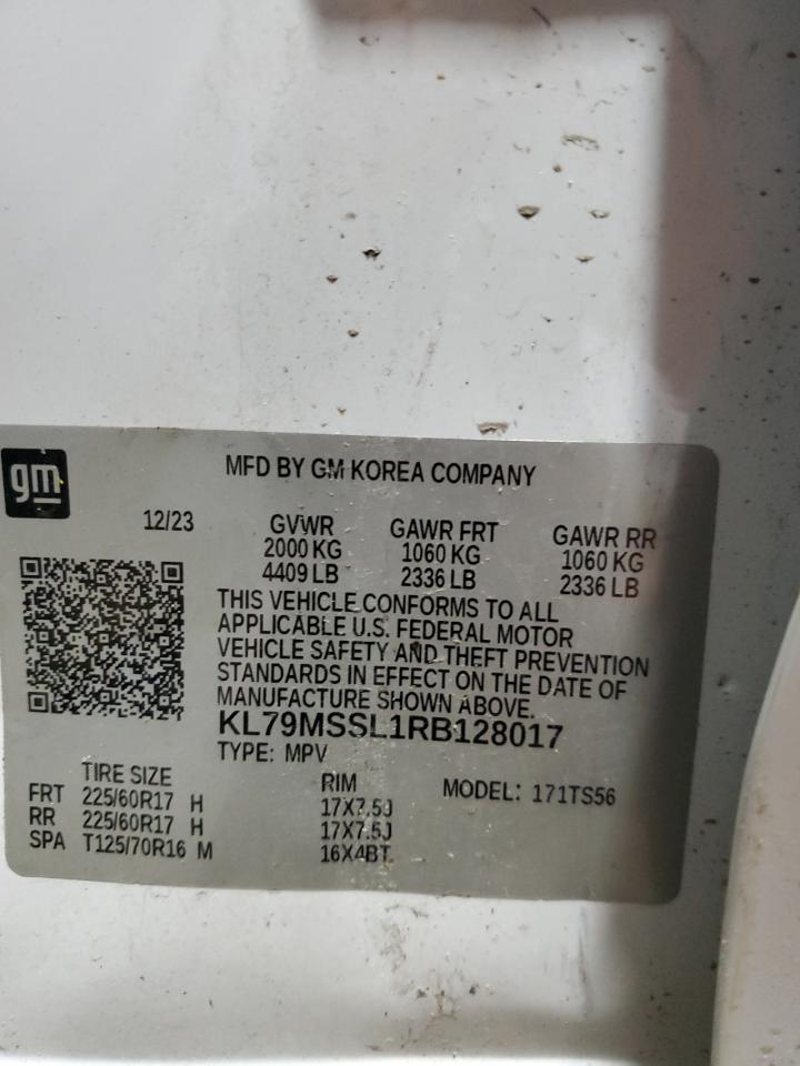 2024 CHEVROLET TRAILBLAZER ACTIV VIN:KL79MSSL1RB128017