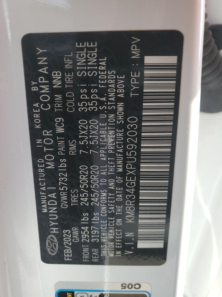 2023 HYUNDAI PALISADE XRT VIN:KM8R34GEXPU592030