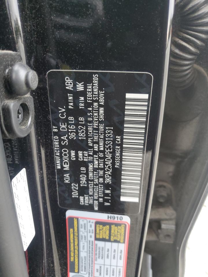 2023 KIA RIO S VIN:3KPA25AD4PE531331