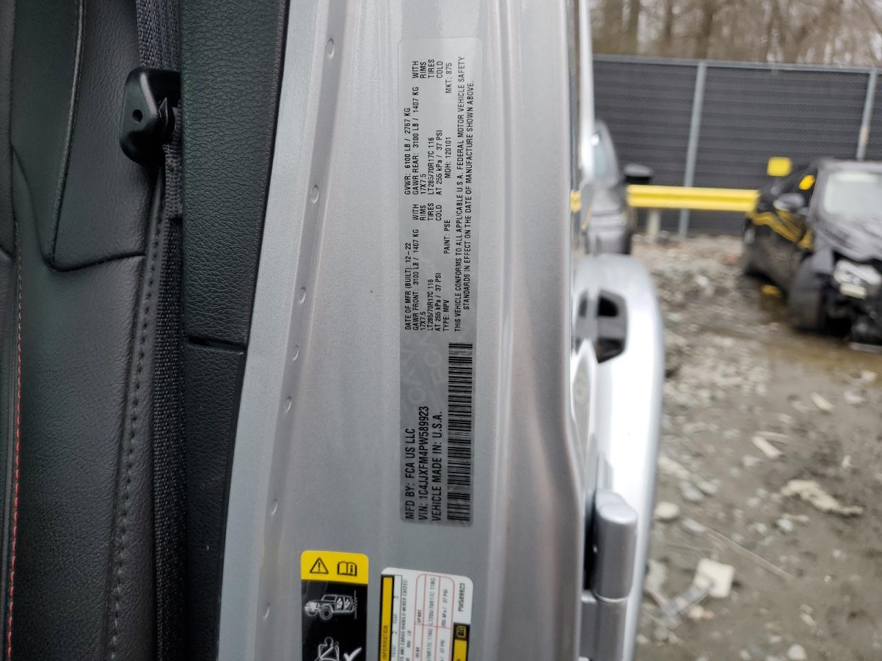 2023 JEEP WRANGLER RUBICON VIN:1C4JJXFM4PW589923