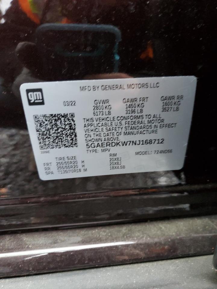 2022 BUICK ENCLAVE AVENIR VIN:1FMCU0GX9EUA73531