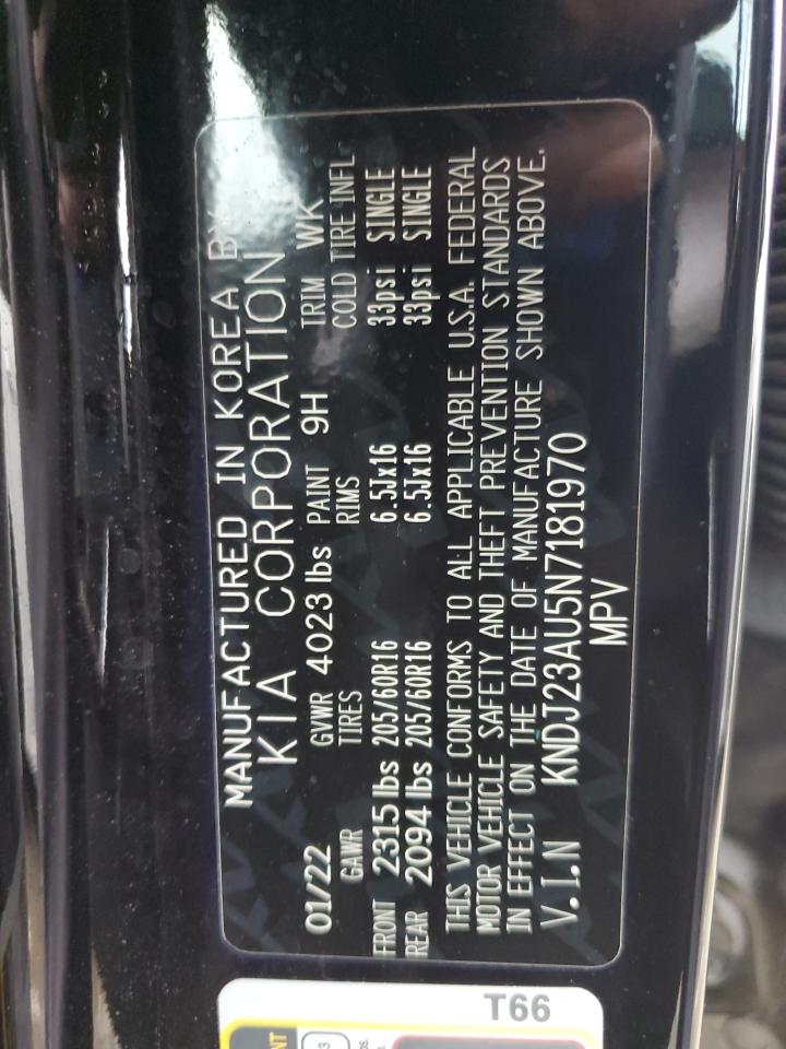 2022 KIA SOUL LX VIN:KNDJ23AU5N7181970