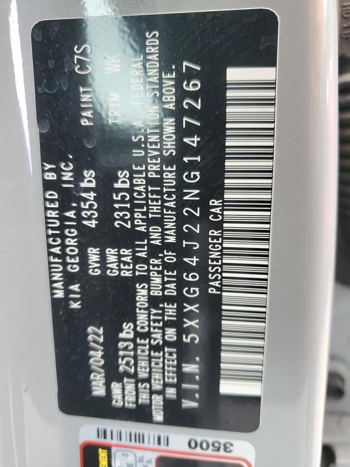 2022 KIA K5 GT LINE VIN:5XXG64J22NG147267