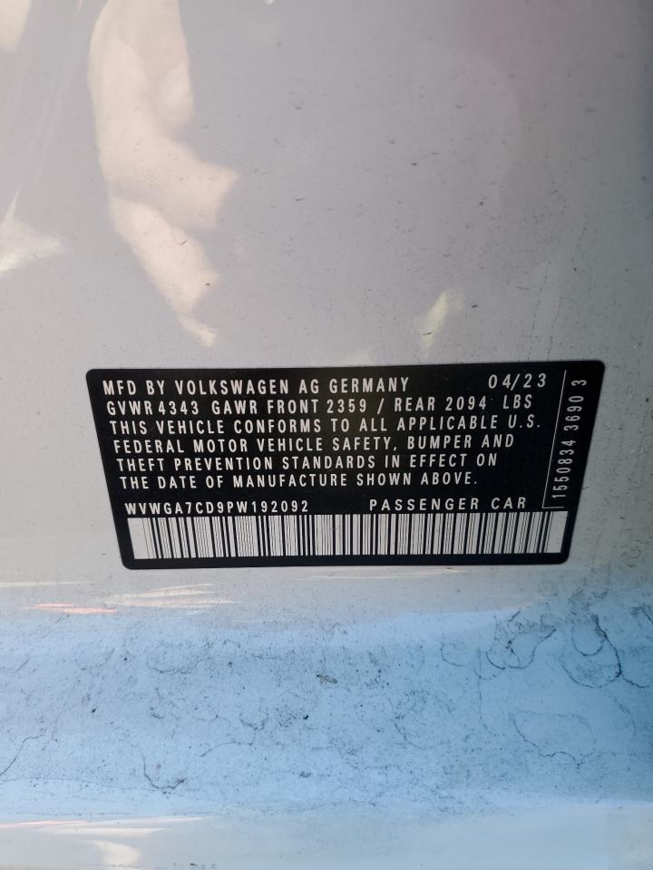 2023 VOLKSWAGEN GTI S VIN:WVWGA7CD9PW192092