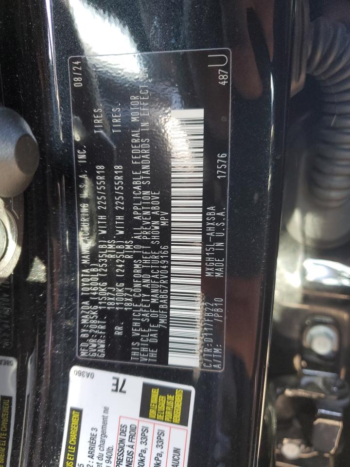 2024 TOYOTA COROLLA CROSS SE VIN:7MUFBABG7RV049166