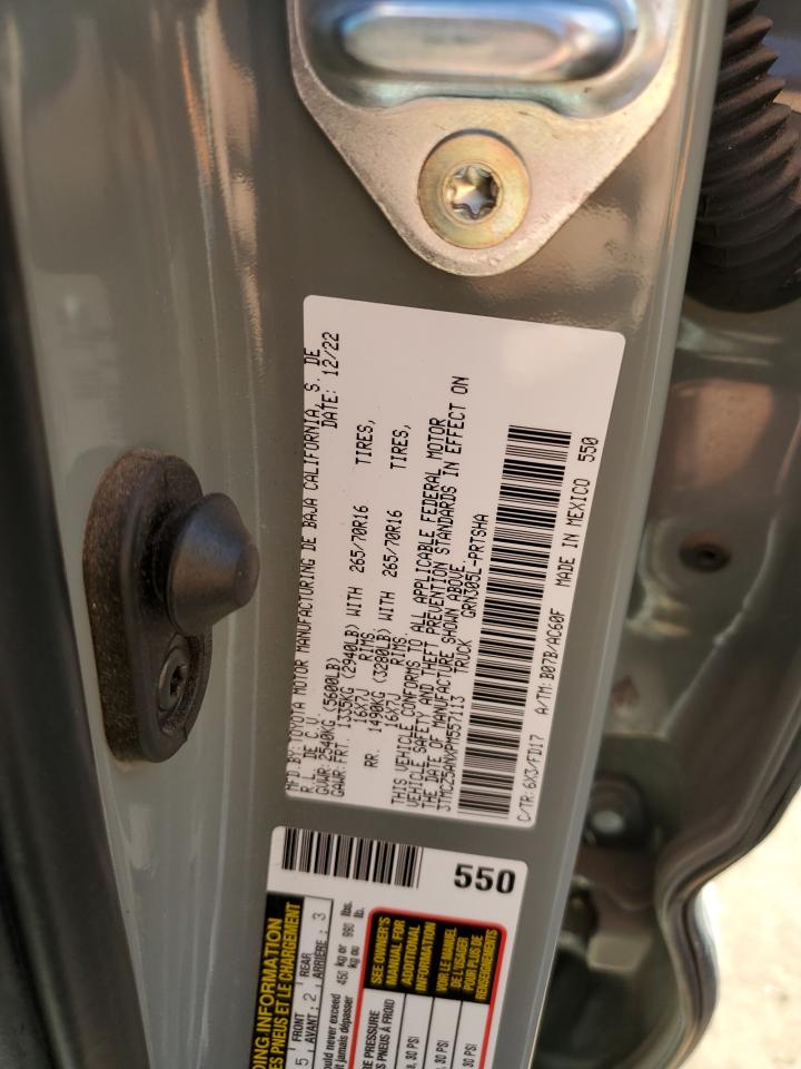 2023 TOYOTA TACOMA DOUBLE CAB VIN:3TMCZ5ANXPM557113