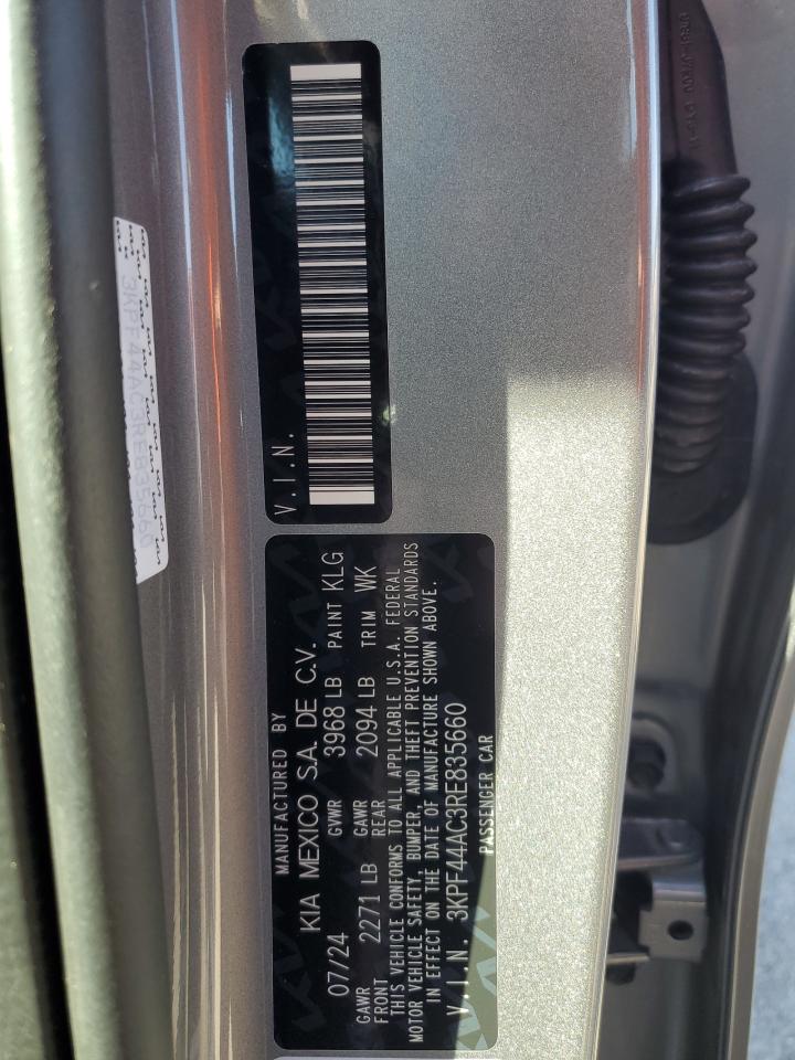 2024 KIA FORTE GT VIN:3KPF44AC3RE835660