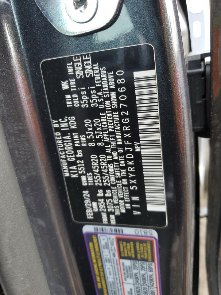 2024 KIA SORENTO SX VIN:5XYRKDJFXRG270680
