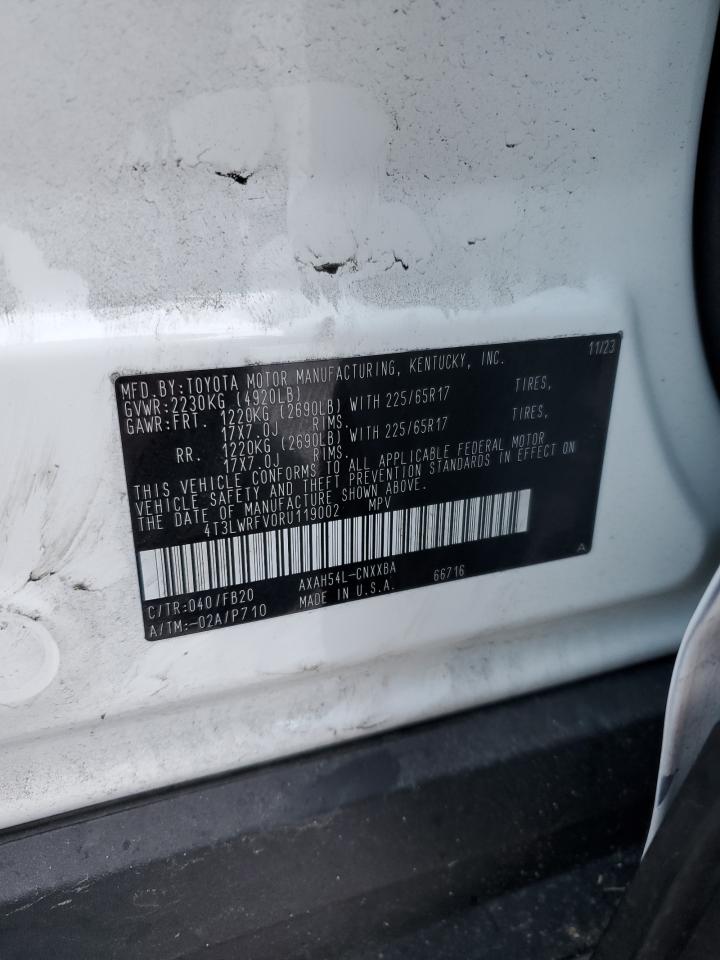 2024 TOYOTA RAV4 LE VIN:4T3LWRFV0RU119002