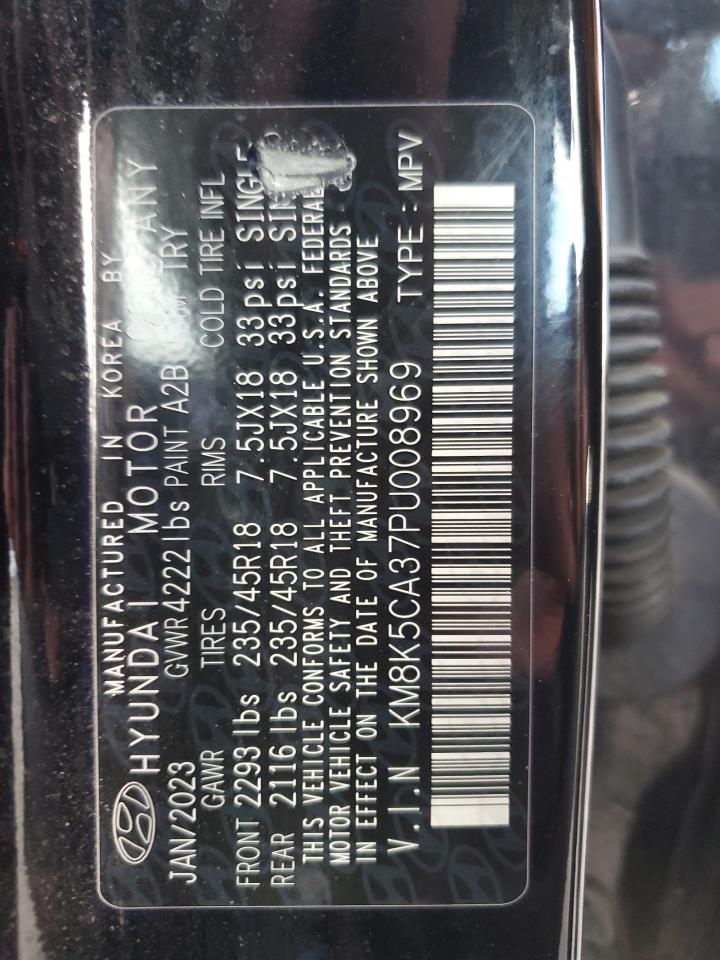 2023 HYUNDAI KONA LIMITED VIN:KM8K5CA37PU008969