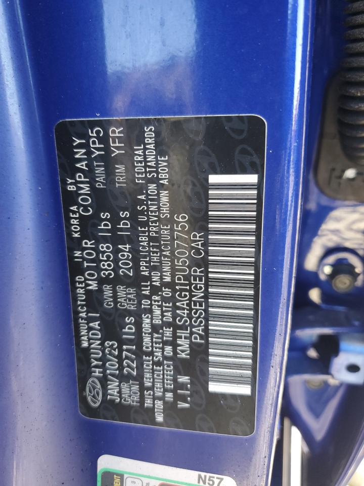 2023 HYUNDAI ELANTRA SEL VIN:KMHLS4AG1PU507756