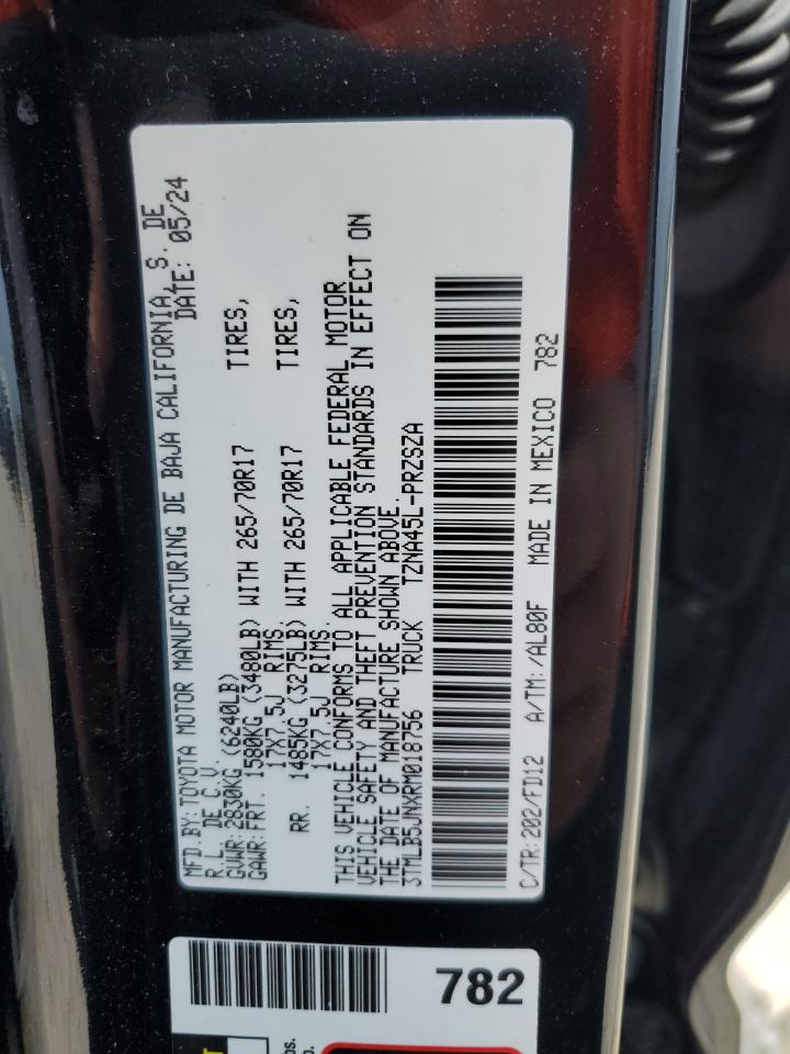 2024 TOYOTA TACOMA DOUBLE CAB VIN:3TMLB5JNXRM018756