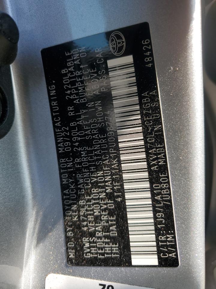 2023 TOYOTA CAMRY XLE VIN:4T1F11AK1PU098774