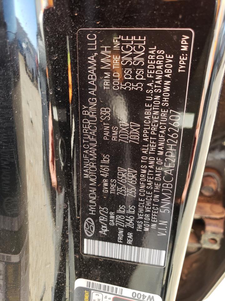 2023 HYUNDAI TUCSON SEL VIN:5NMJBCAE2PH262607