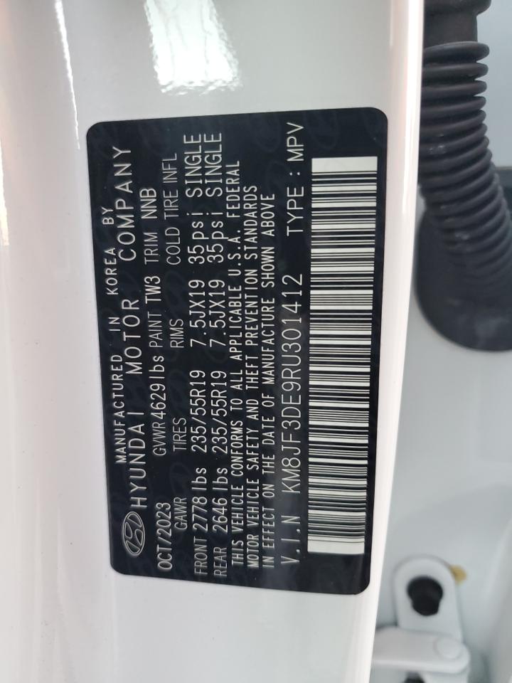 2024 HYUNDAI TUCSON XRT VIN:KM8JF3DE9RU301412