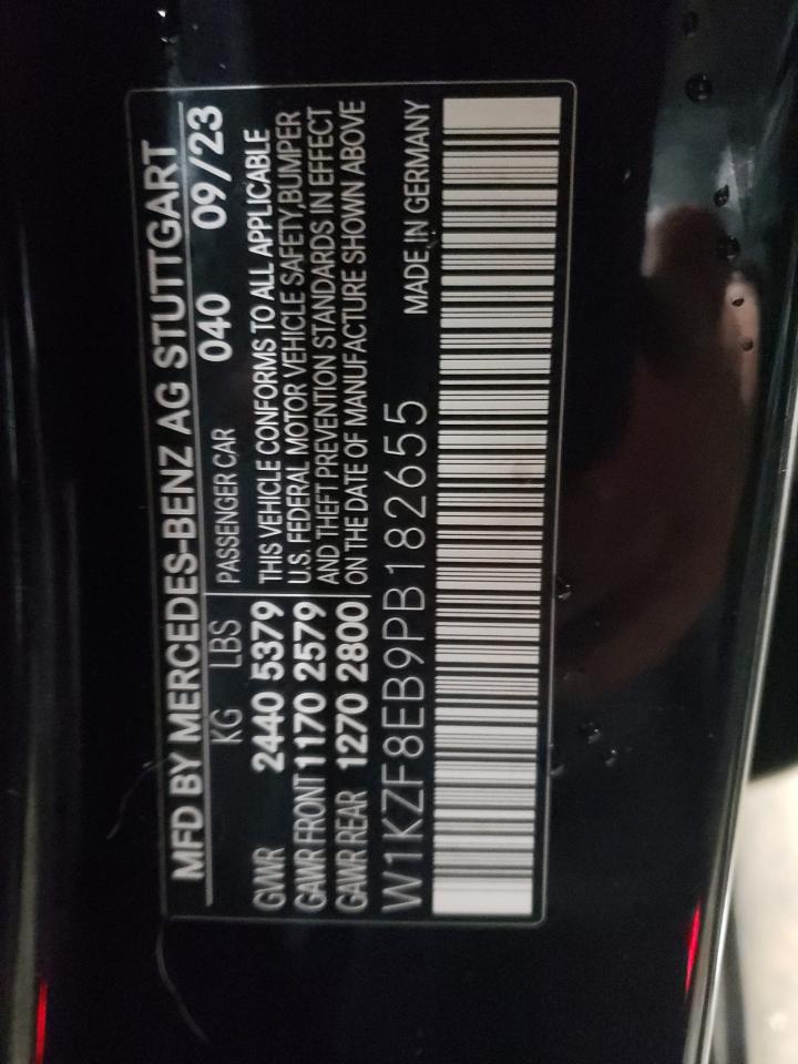 2023 MERCEDES-BENZ E 350 4MATIC VIN:W1KZF8EB9PB182655