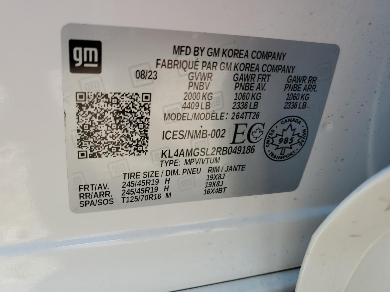 2024 BUICK ENCORE GX AVENIR VIN:KL4AMGSL2RB049186