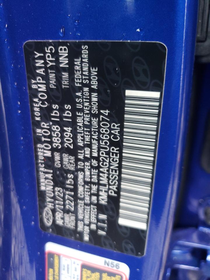 2023 HYUNDAI ELANTRA SEL VIN:KMHLM4AG2PU568074