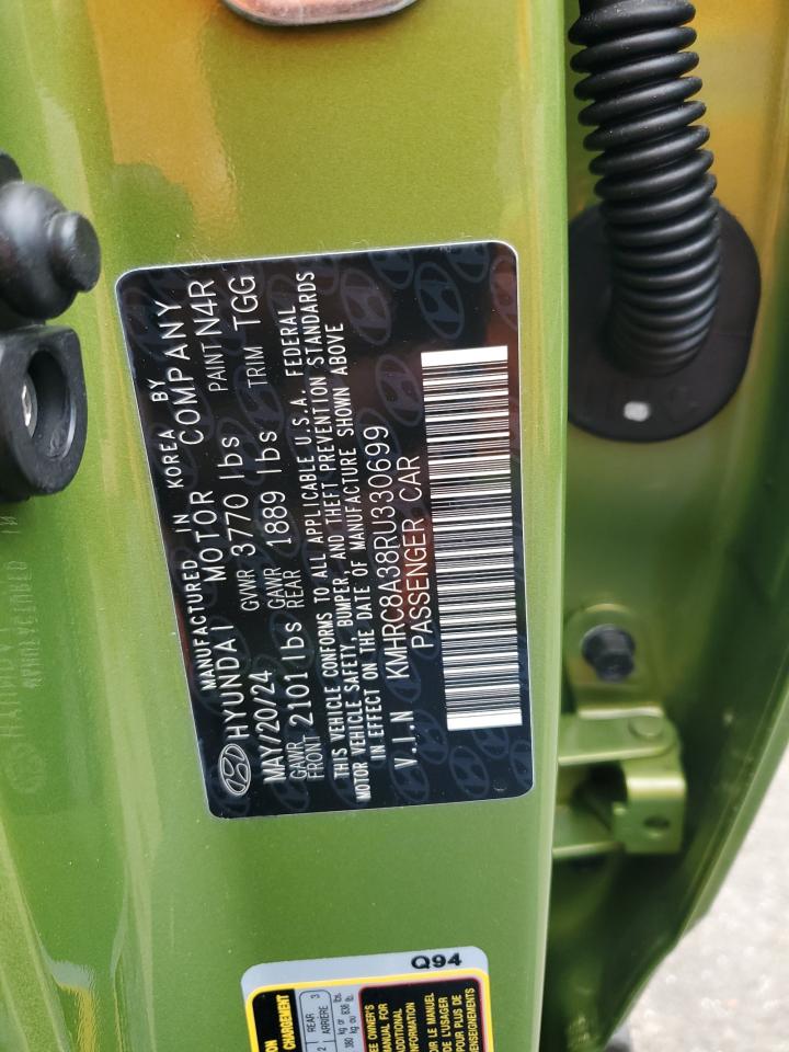 2024 HYUNDAI VENUE SEL VIN:KMHRC8A38RU330699