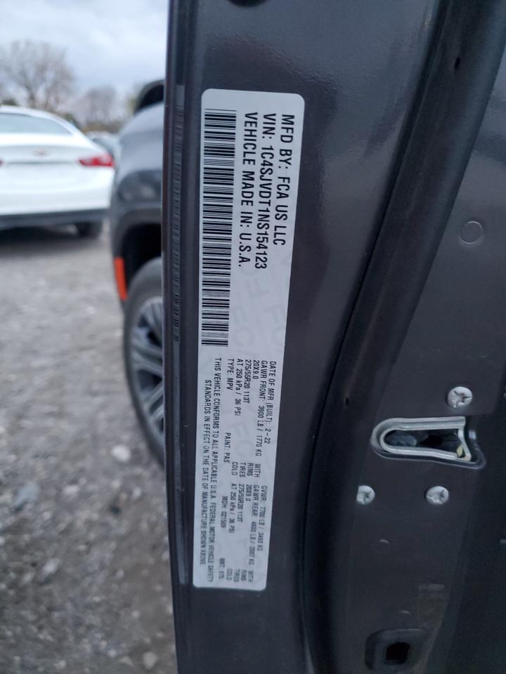 2022 JEEP WAGONEER SERIES III VIN:1C4SJVDT1NS154123