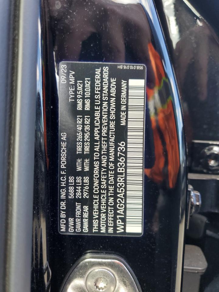 2024 PORSCHE MACAN S VIN:WP1AG2A53RLB36736
