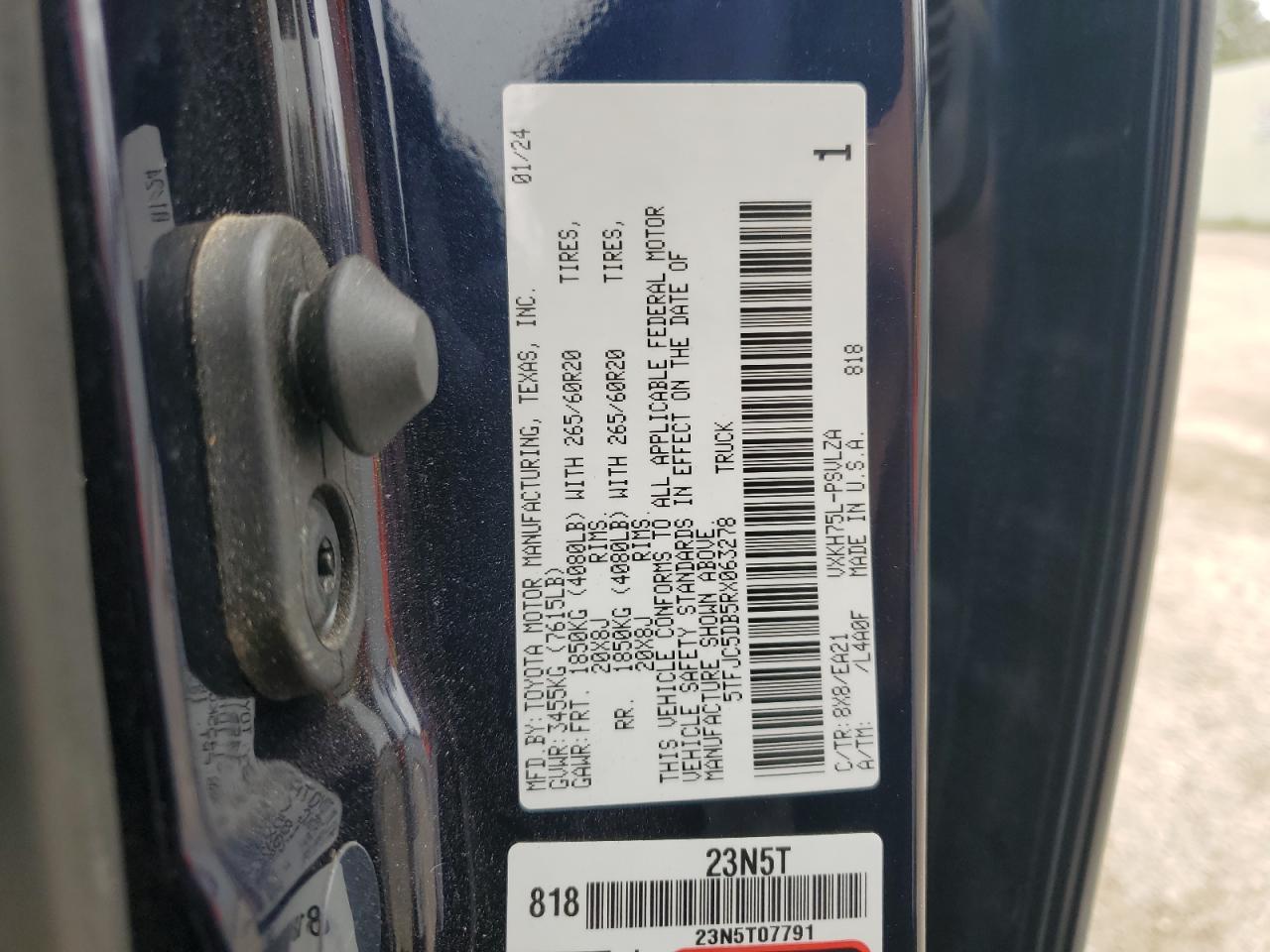 2024 TOYOTA TUNDRA CREWMAX LIMITED VIN:5TFJC5DB5RX063278