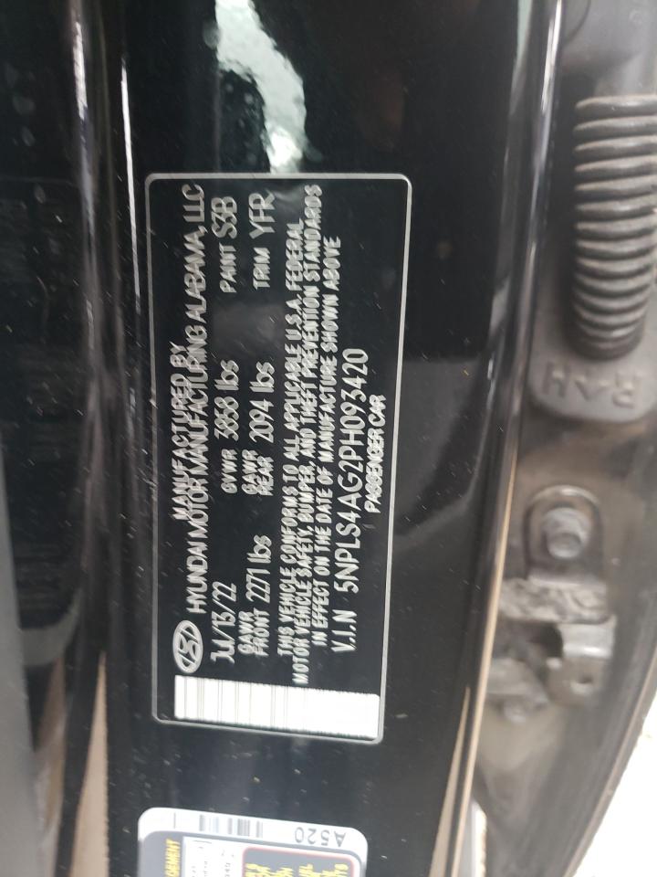 2023 HYUNDAI ELANTRA SEL VIN:5NPLS4AG2PH093420