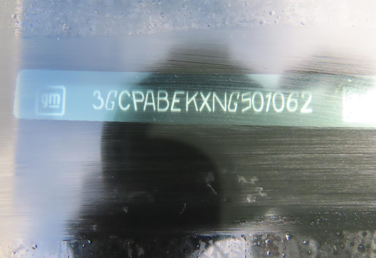 2022 CHEVROLET SILVERADO C1500 CUSTOM VIN:3GCPABEKXNG501062