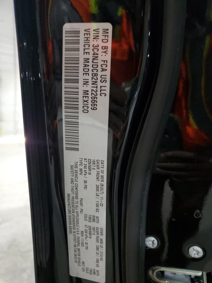 2022 JEEP COMPASS LIMITED VIN:3C4NJDCB2NT226669
