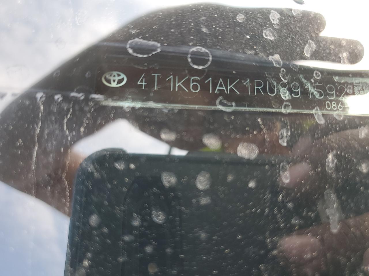 2024 TOYOTA CAMRY XSE VIN:4T1K61AK1RU891592