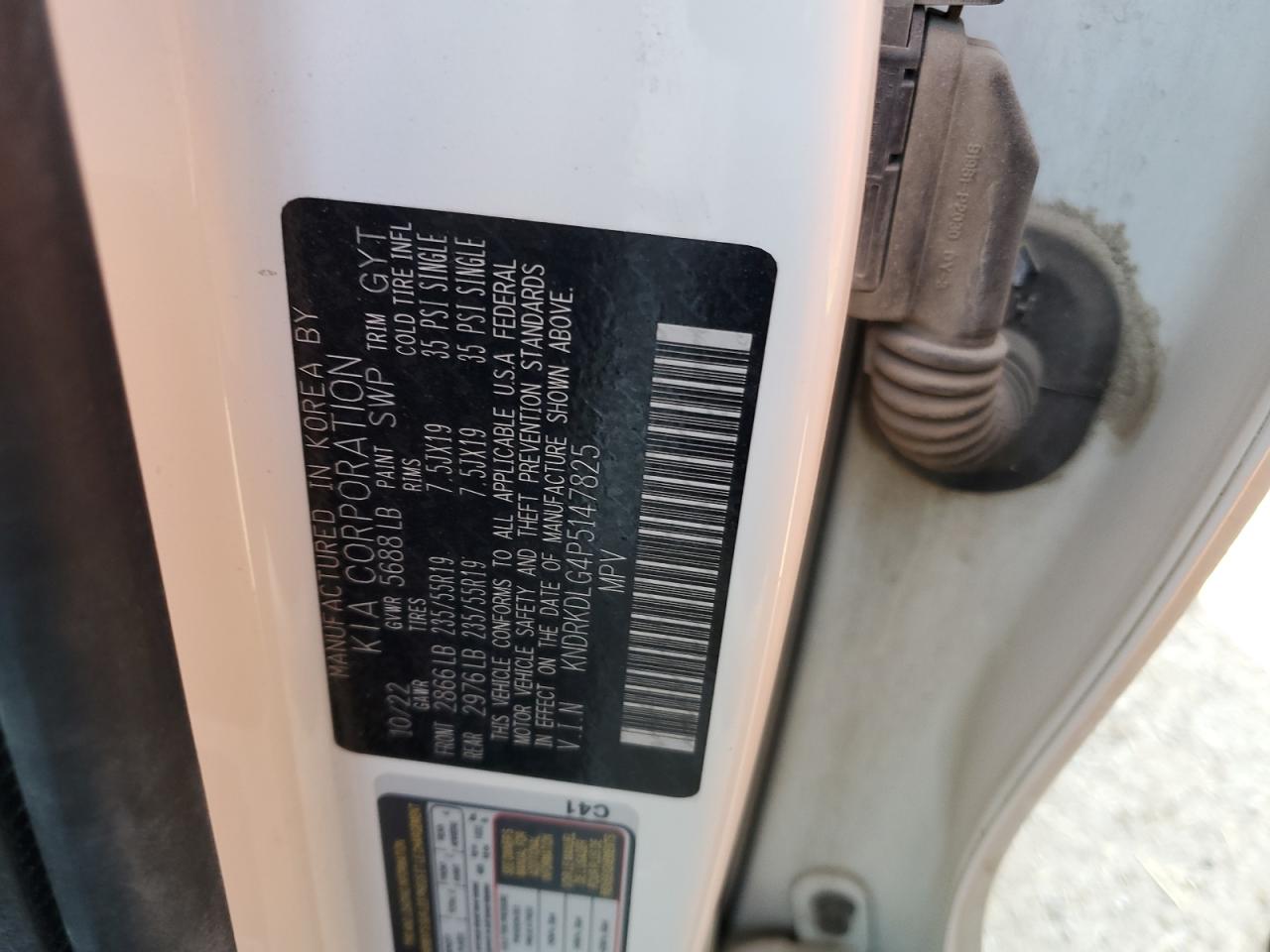 2023 KIA SORENTO SXP VIN:KNDRKDLG4P5147825