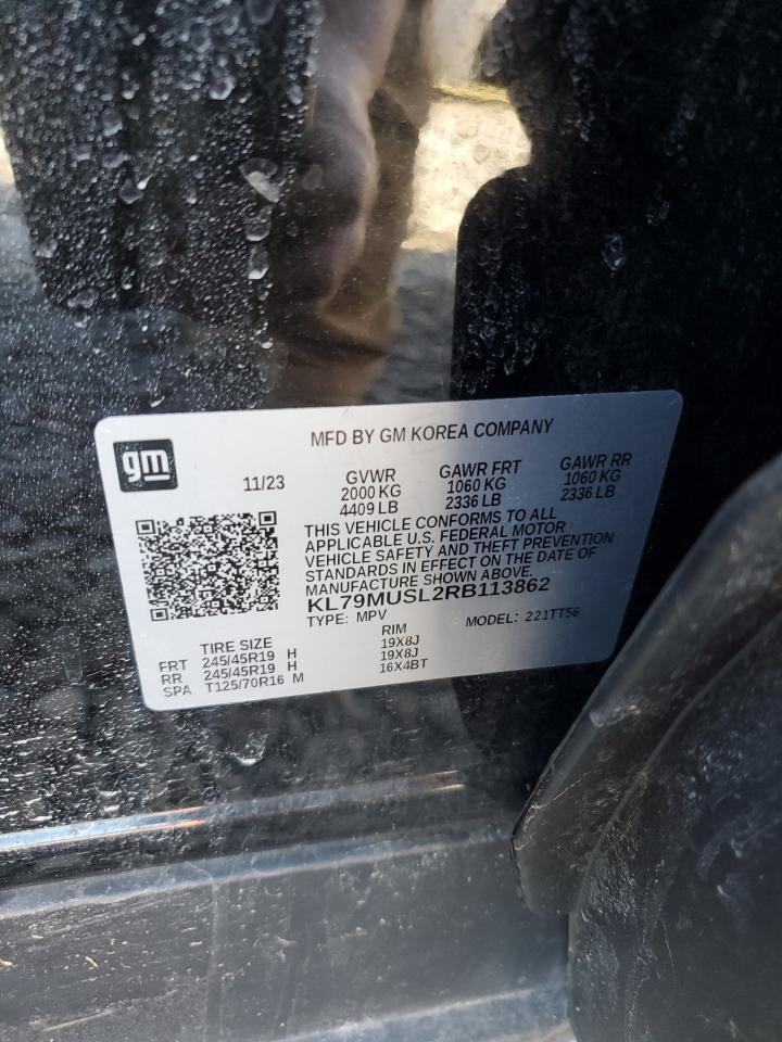 2024 CHEVROLET TRAILBLAZER RS VIN:KL79MUSL2RB113862