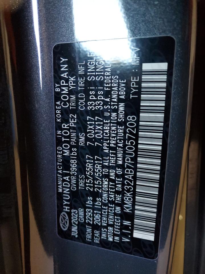 2023 HYUNDAI KONA SEL VIN:KM8K32AB7PU057208