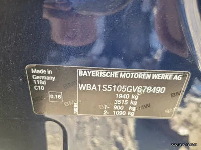 2016 BMW 118 932KMWBA1S5105GV6 VIN:932KMWBA1S5105GV6