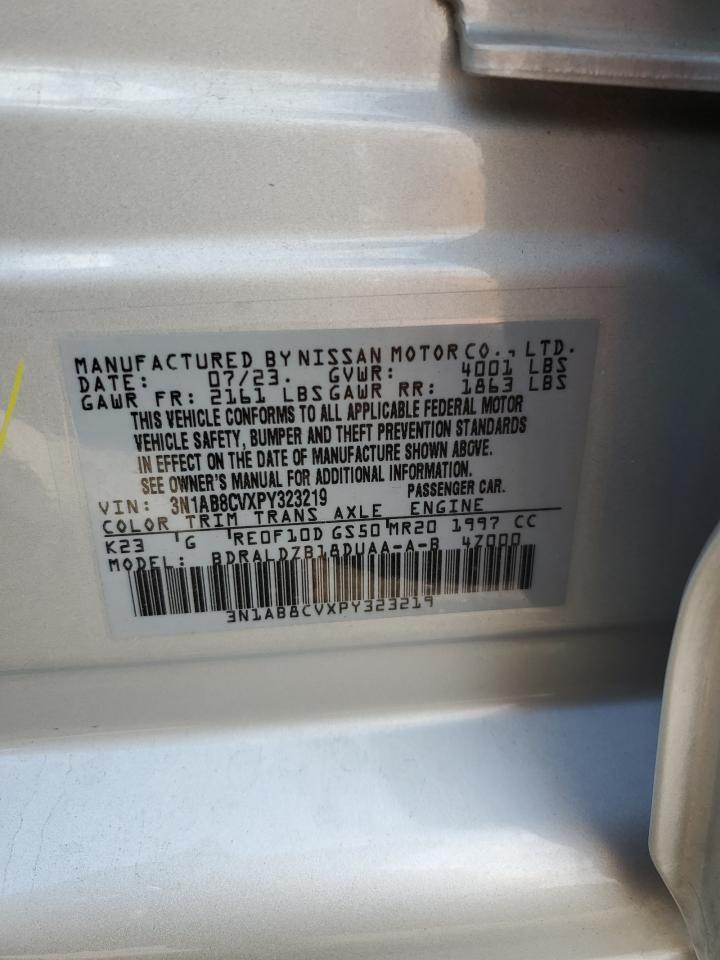2023 NISSAN SENTRA SV VIN:3N1AB8CVXPY323219