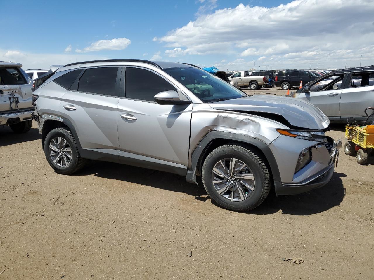 2022 HYUNDAI TUCSON BLUE VIN:KM8JBCA17NU045441