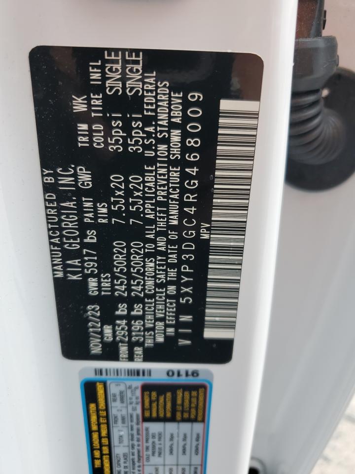 2024 KIA TELLURIDE EX VIN:5XYP3DGC4RG468009