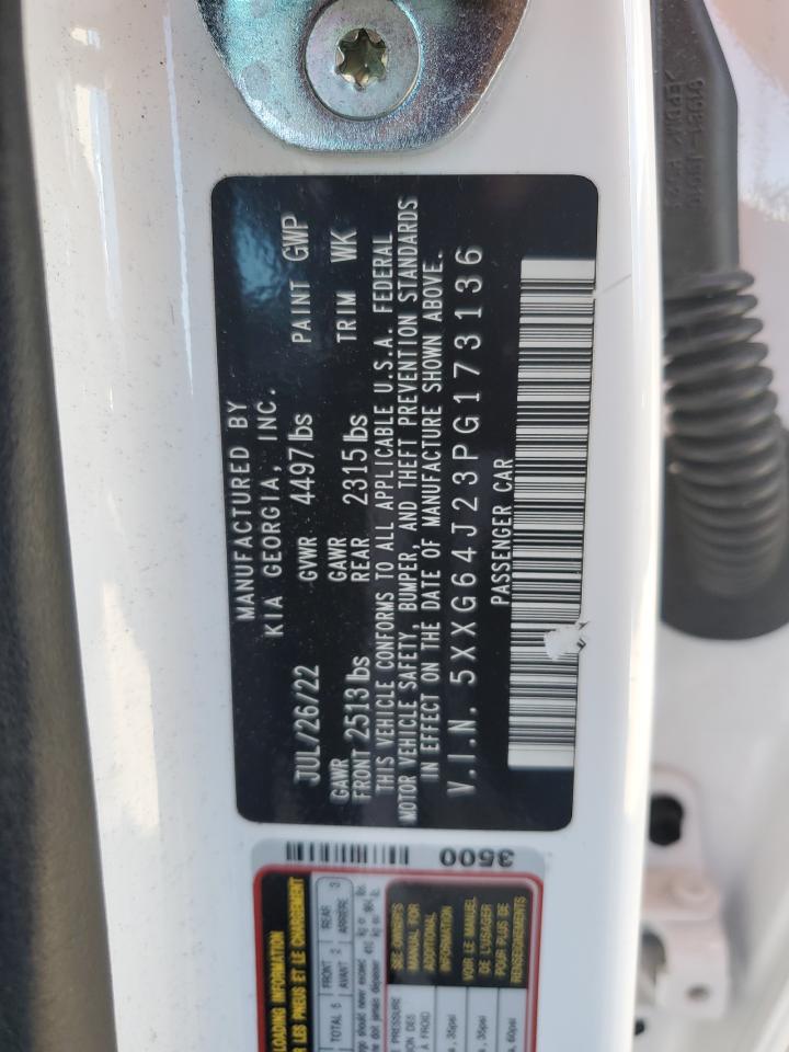 2023 KIA K5 GT LINE VIN:5XXG64J23PG173136